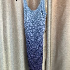 Brilliant blue Ombré tank dress